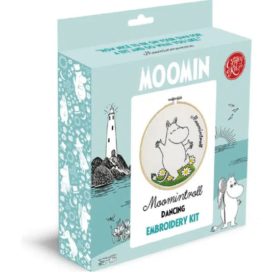 Moomin - Moomintroll Dancing Embroidery Kit – view 2 | Truro Fabrics