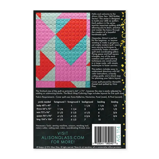 Alison Glass - Patchwork Quilt Paper Pattern - Opposites Attract – view 2 – Truro Fabrics