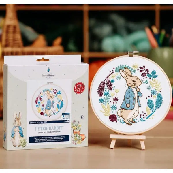 Beatrix Potter - Peter Rabbit Plans His Next Adventure Embroidery Kit – view 3 – Truro Fabrics