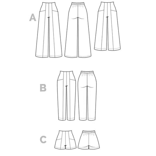 Closet Core - Paper Sewing Pattern - Pietra Pants & Shorts – view 2 – Truro Fabrics