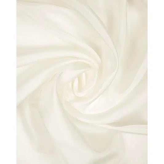 Plain Silk Habotai Fabric - White – view 2 | Truro Fabrics