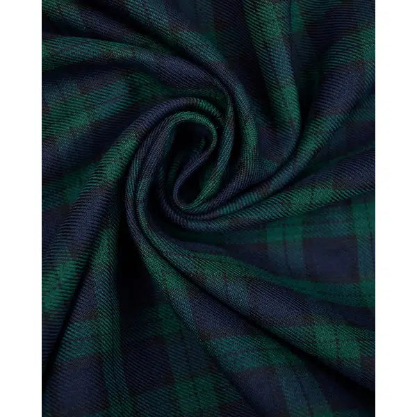Poly Viscose Blend Fabric - Blackwatch Tartan Small – view 5 | Truro Fabrics