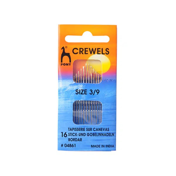 Pony - Crewels Hand Sewing Needles (Sizes 3-9) | Truro Fabrics
