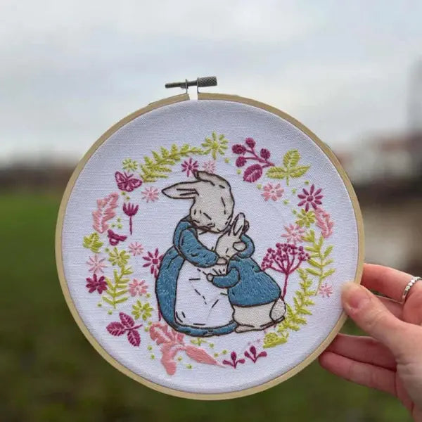 Beatrix Potter - Peter Rabbit & His Mother Embroidery Kit – view 3 – Truro Fabrics