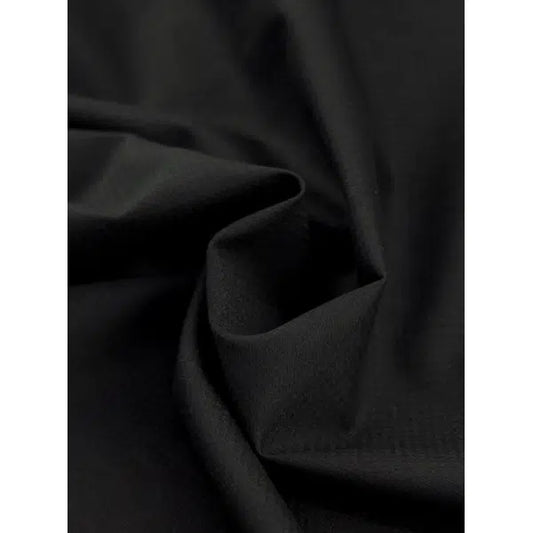 Pure Cotton Shadow Jacquard Fabric - Black – view 2 | Truro Fabrics