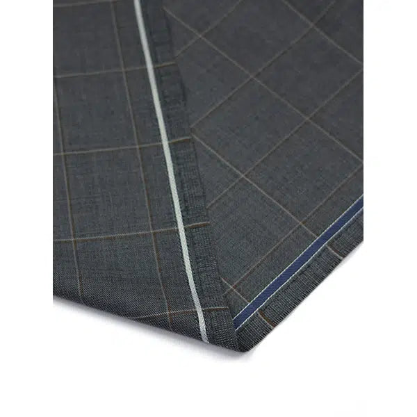Pure Wool Challis Fabric - Ember Windowpane Check – view 6 | Truro Fabrics