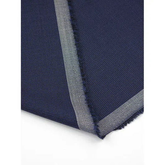 Pure Wool Challis Fabric - Indigo Pin Tooth – view 2 | Truro Fabrics