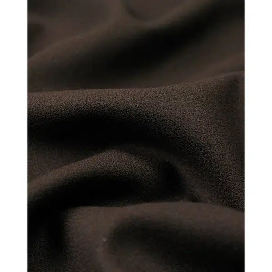 Pure Wool Crepe Fabric - Chocolate Brown – view 2 | Truro Fabrics