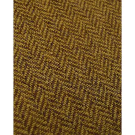 Pure Wool Donegal Tweed Fabric - Chartreuse Herringbone – view 2 | Truro Fabrics