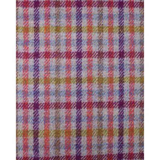 Pure Wool Donegal Tweed Fabric - Multi Check – view 2 | Truro Fabrics