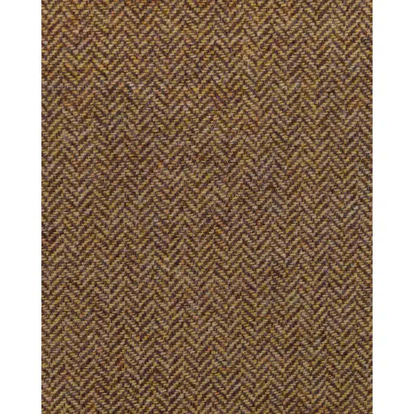 Pure Wool Donegal Tweed Fabric - Mustard Herringbone – view 5 | Truro Fabrics