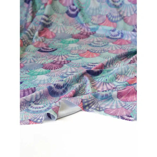 Recycled UPF50 Swimwear Jersey Fabric – Mermaid Shell – view 2 | Truro Fabrics