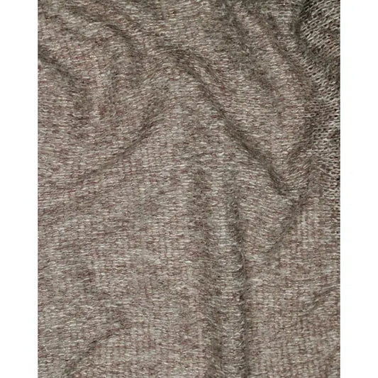 REMNANT Chunky Knit Jersey Brown - 90cm x 140cm – view 2 | Truro Fabrics