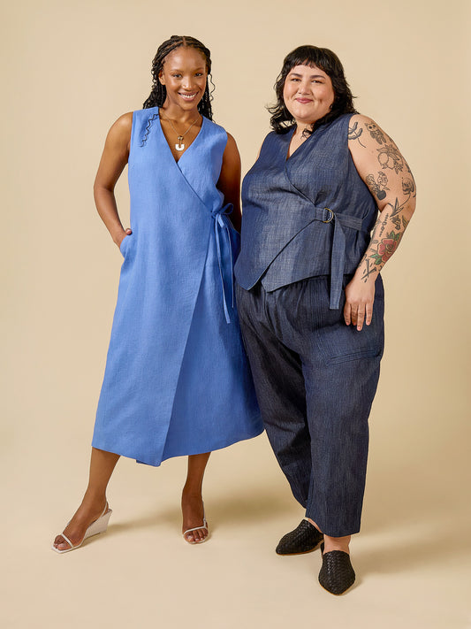 Aylin Wrap Dress + Vest