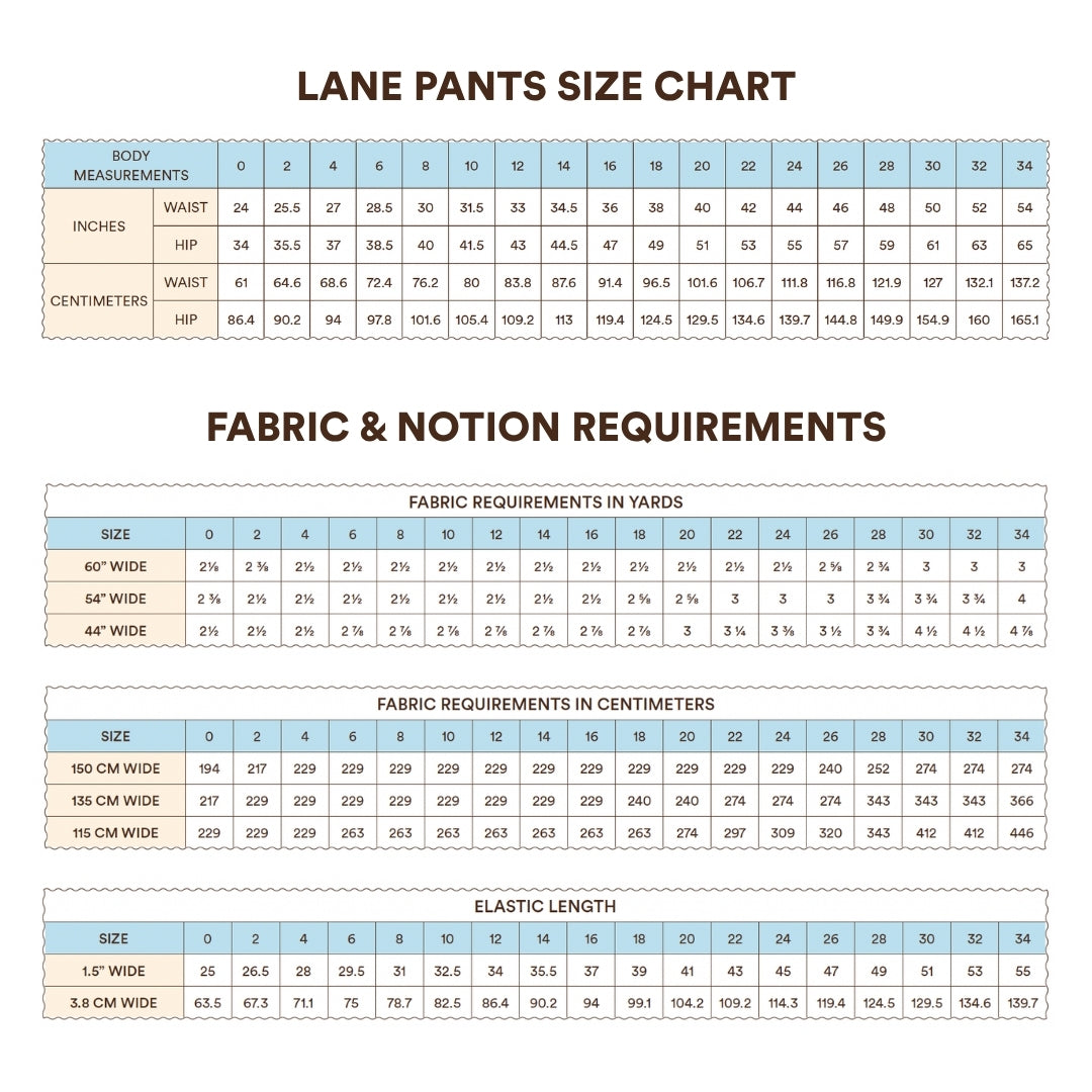 Lane Pants Sewing Pattern