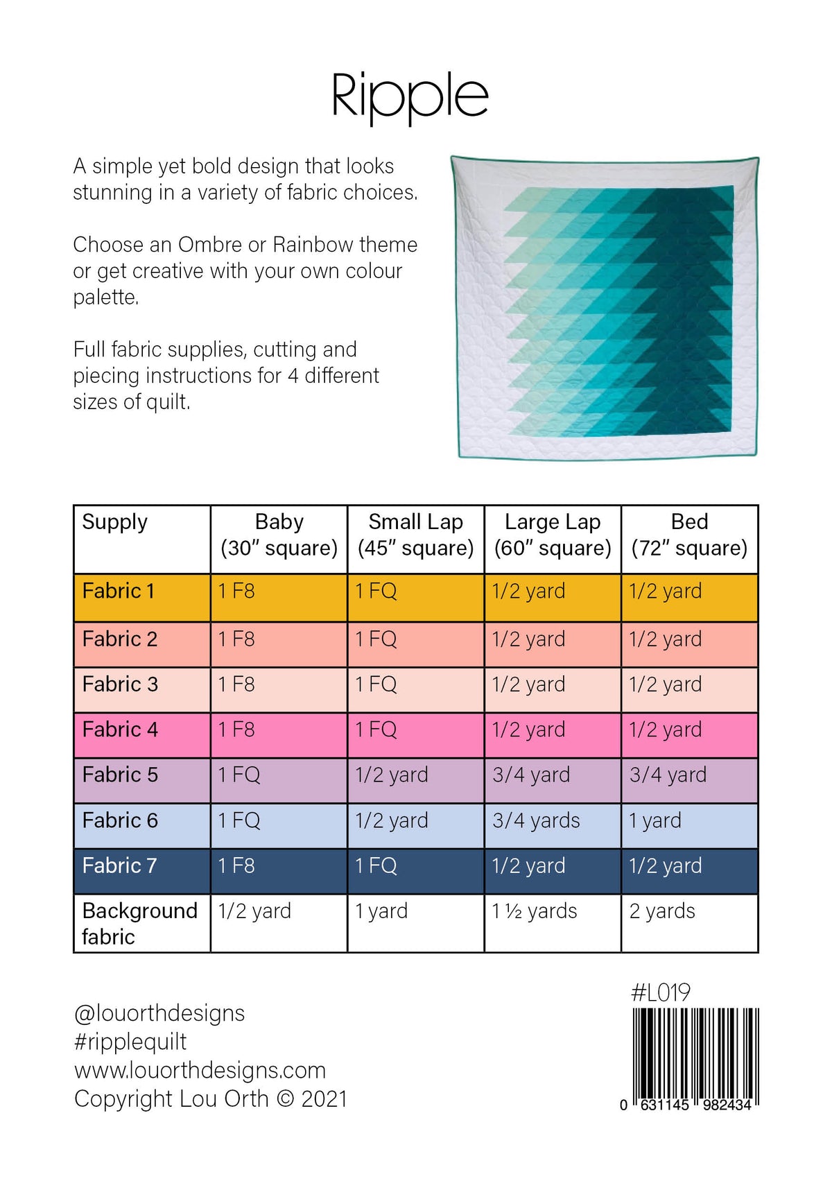 Ripple Quilt Pattern