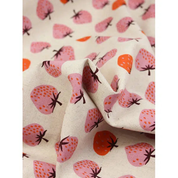 Ruby Star Society Canvas Fabric - Strawberry Natural – view 7 | Truro Fabrics