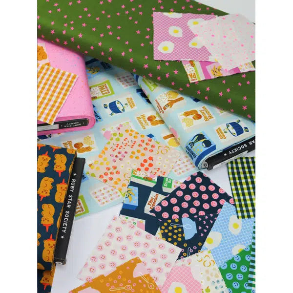 Ruby Star Society Cotton Fabric - Egg & Friends - Part of this Complete Breakfast - Polar – view 2 | Truro Fabrics
