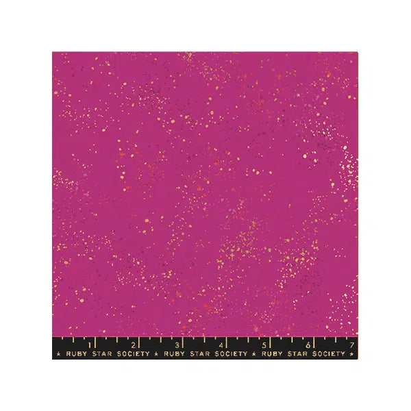 Ruby Star Society Cotton Fabric - Speckled - Metallic Berry – view 2 | Truro Fabrics