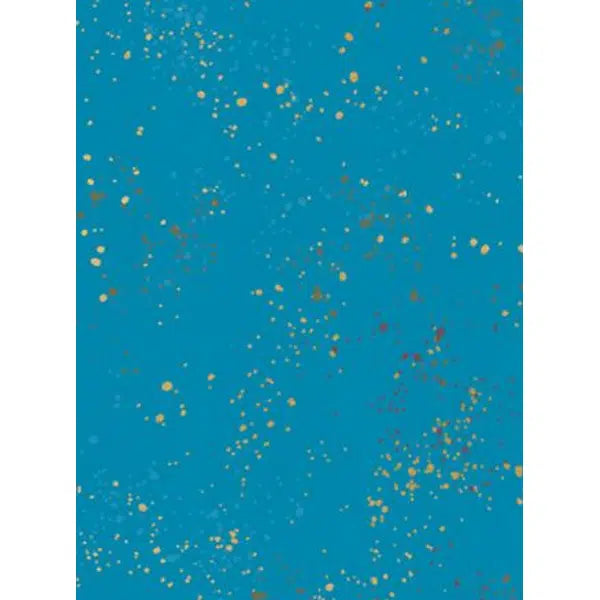 Ruby Star Society Cotton Fabric - Speckled - Metallic Bright Blue | Truro Fabrics