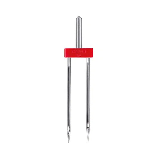 Schmetz Sewing Machine Needles - Extra Wide Twin 100/16 6mm – view 2 | Truro Fabrics