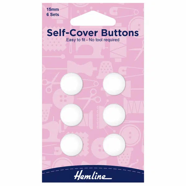 Self-Cover Buttons - Nylon - 15mm | Truro Fabrics