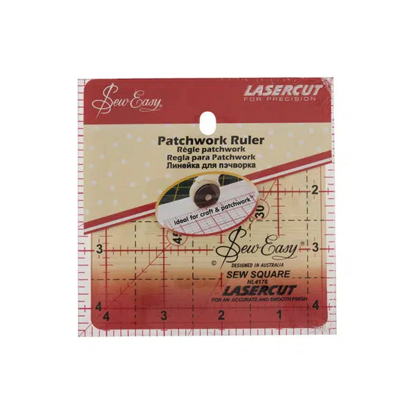 Sew Easy - Square Patchwork Ruler 4.5 inch | Truro Fabrics