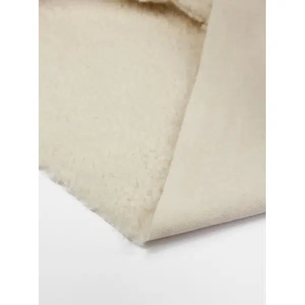 Sherpa Fleece Fabric - Cream – view 4 | Truro Fabrics