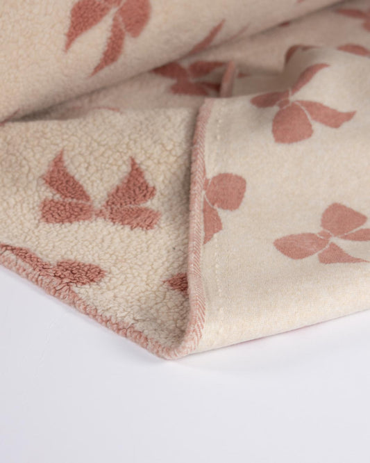 Teddy Sherpa Fleece Fabric - Bows