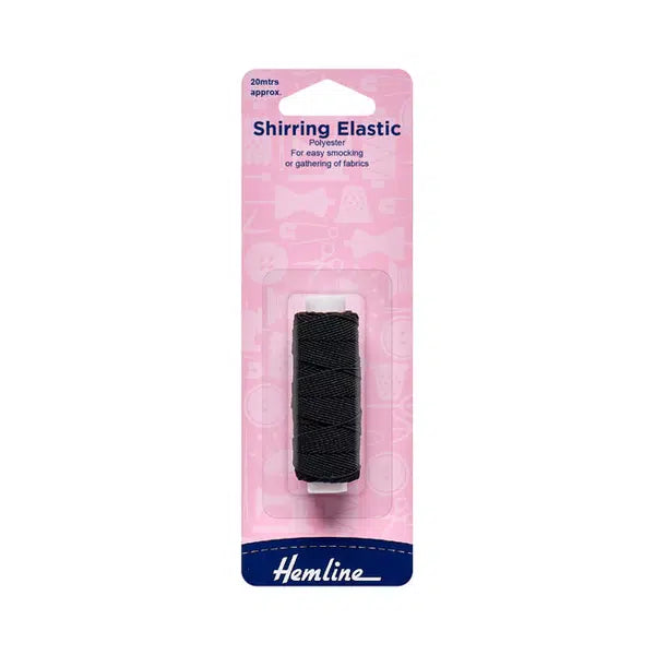 Shirring Elastic - Black (20m) | Truro Fabrics