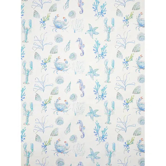 Showerproof Outdoor Fabric - Sealife Aqua – view 2 | Truro Fabrics