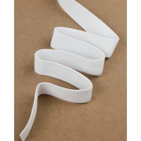 Soft Boxer Short Elastic - 20mm - White – view 2 | Truro Fabrics