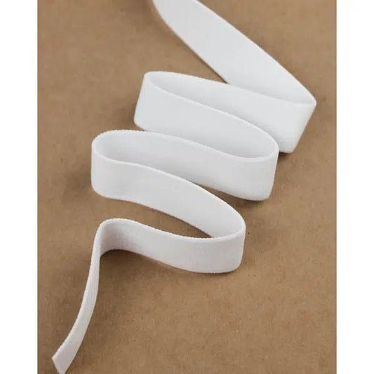 Soft Boxer Short Elastic - 20mm - White – view 2 | Truro Fabrics