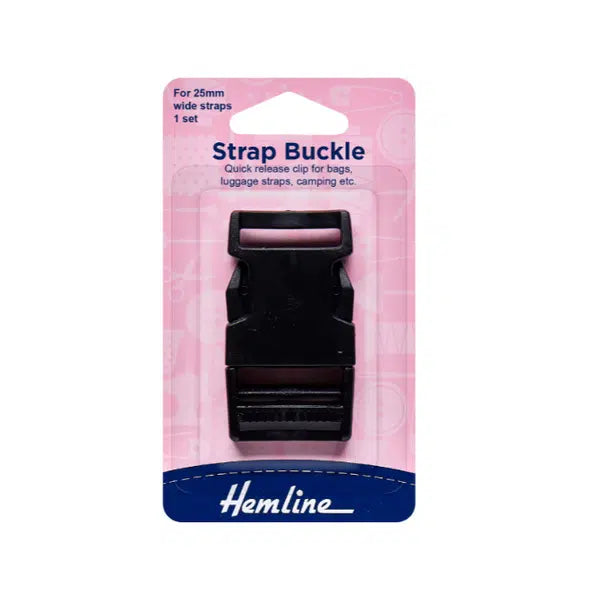 Strap Buckle 25mm - Black | Truro Fabrics