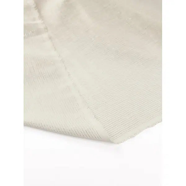 Striped Lurex Linen Fabric - Vanilla Frost – view 6 | Truro Fabrics