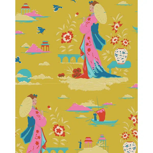 Tilda Patchwork Cotton Fabric - Bloomsville - Garden Vista Light Corn | Truro Fabrics