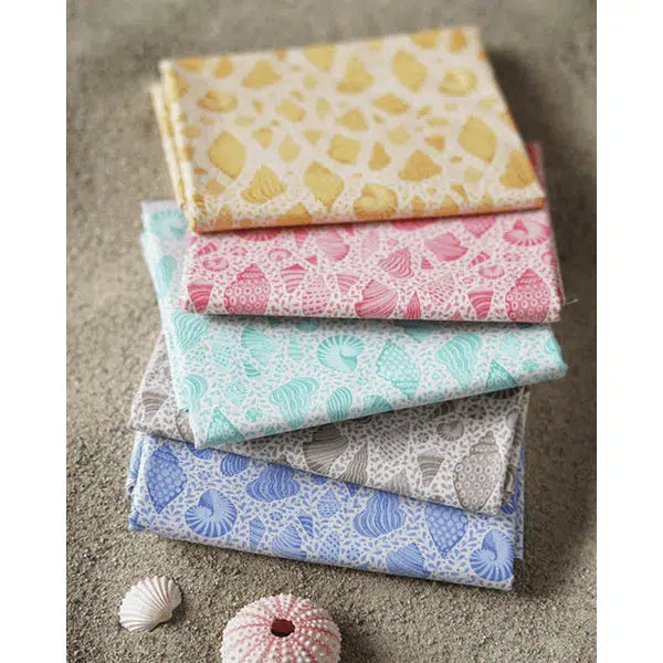 Tilda Patchwork Cotton Fabric - Cotton Beach - Shells Grey – view 2 | Truro Fabrics