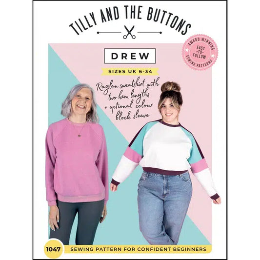 Tilly and the Buttons Sewing Pattern - Drew Sweatshirt – view 2 | Truro Fabrics