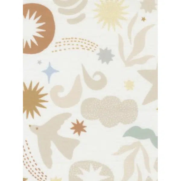 To The Moon And Back - Patchwork Cotton Fabric - Nursery Motifs - Dove | Truro Fabrics
