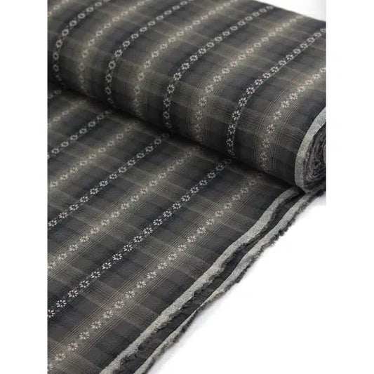 Tochio Yarn Dyed Cotton Fabric - Flowerline Night – view 2 | Truro Fabrics