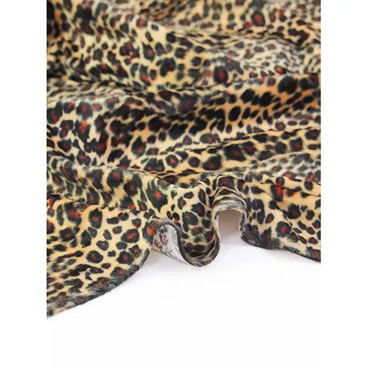 Velboa Fur Fabric - Leopard Print – view 2 | Truro Fabrics