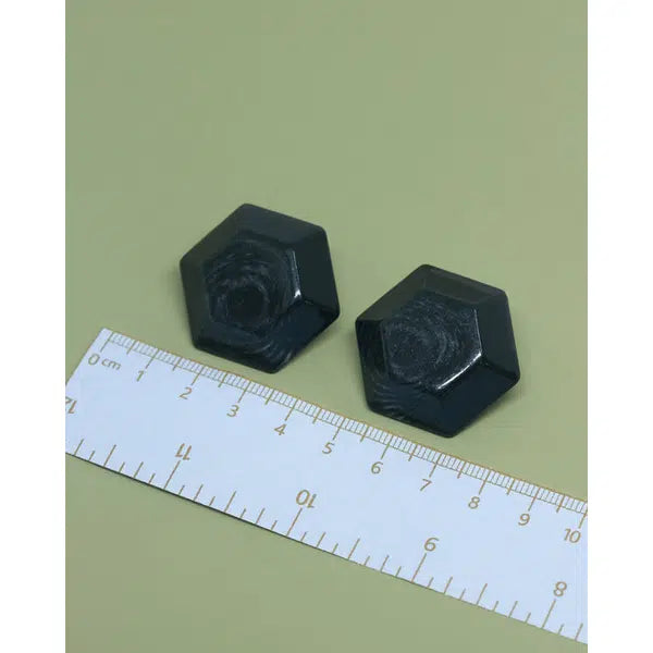Vintage Button - Noir Hex