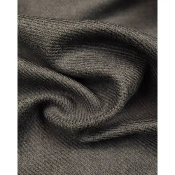 Virgin Wool Twill Fabric - Grey