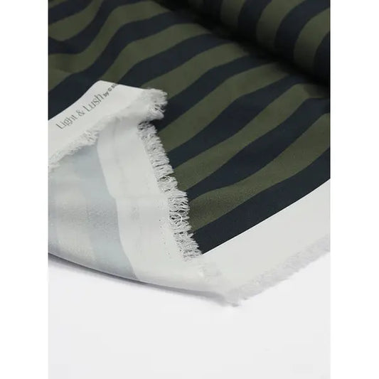 100% Viscose Twill Fabric - Cadence Stripe - Juniper – view 2 – Truro Fabrics