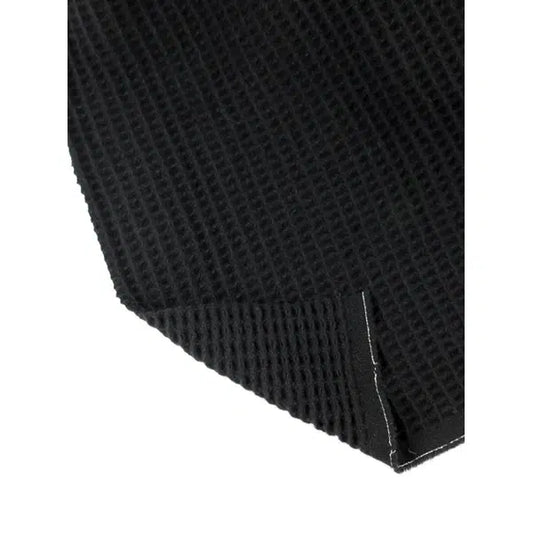 Waffle Wool Coating Fabric - Black