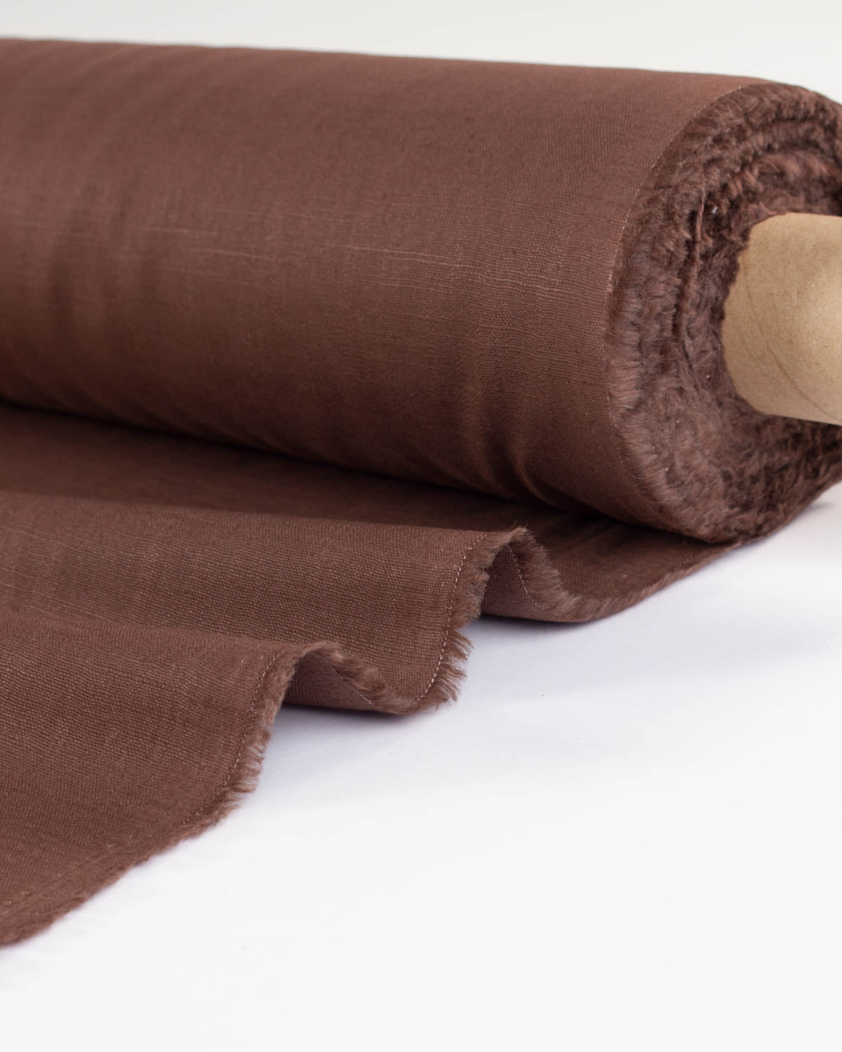 Washed Linen Fabric - Chestnut