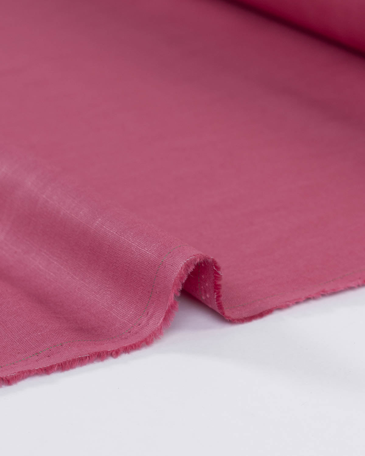 Washed Linen Fabric - Raspberry