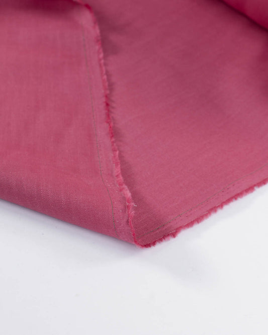 Washed Linen Fabric - Raspberry