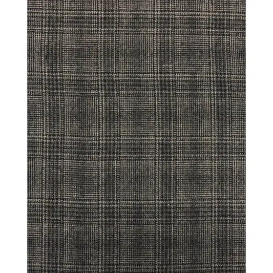 Wool Blend Fabric - Glen Plaid Charcoal