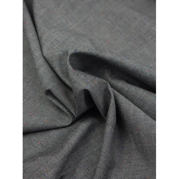 Wool Cotton Suiting Fabric - Cinderfall Fleck